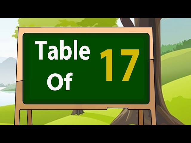 17 Times Table For Beginners |17x Table | Learn Seventeen Multiplication Tables For Kids - Maths