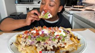 CHEESY LOADED NACHOS MUKBANG ASMR EATING SHOW 먹방 EATING SOUNDS