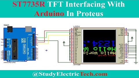 ST7735R TFT Display Interfacing With Arduino in Proteus