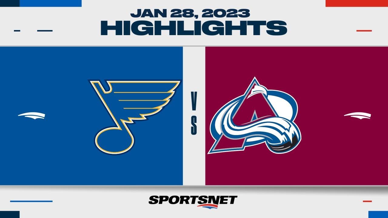 NHL Highlights | Blues vs. Avalanche - January 28, 2023 - YouTube