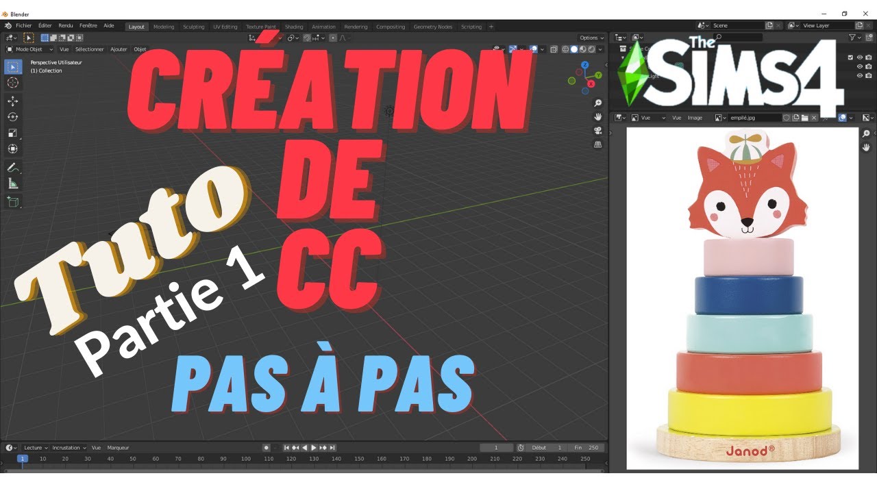Création de CC pas à pas pour les Sims 4 sur Blender Partie 1 - YouTube