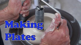 Plates -  Making plates on a pottery wheel @JustinsMakery