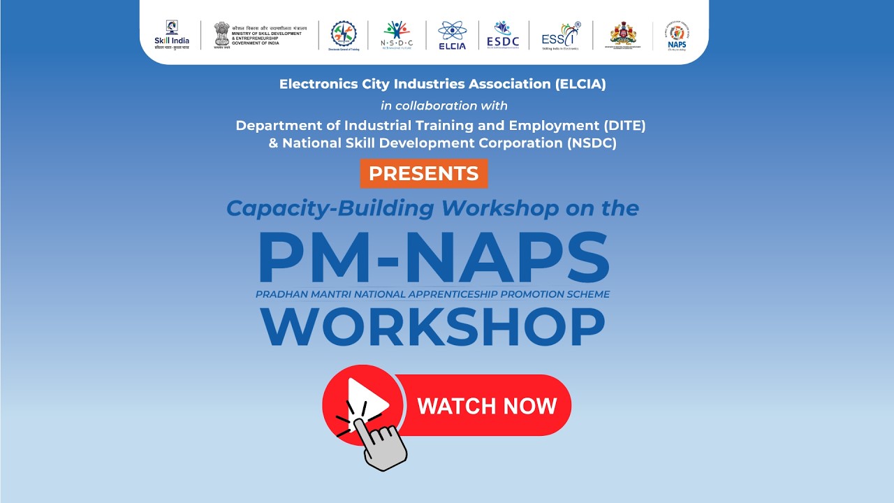 PM–NAPS Capacity-Building Workshop at IIIT-B | Hosted by ELCIA with DITE (GoK) & NSDC (MSDE)