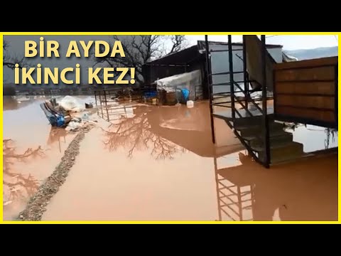 Burdur'da Dere Suyu Taştı, Bazı Evler Su Altında Kaldı