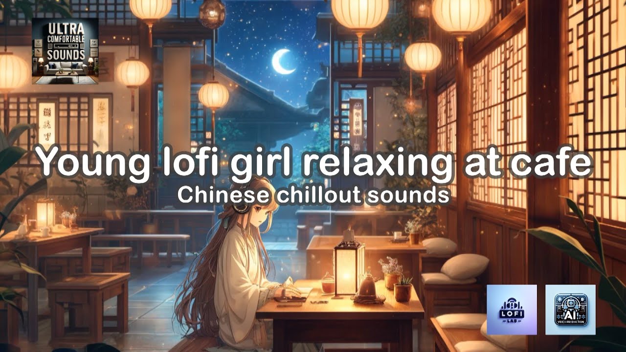 【Lofi Lab】A young lofi girl relaxing at cafe with Chinese chillout ...