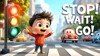 “Stop, Wait, Go 🚦 Traffic Light Song Kids Rhymes Road Safety Rhymes For Kids