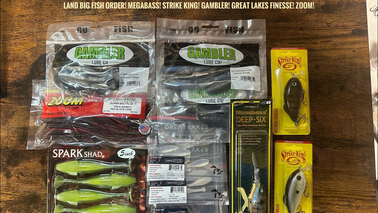 LandBigFish Order! Megabass! Strike King! Gambler! Great Lakes Finesse! Zoom!
