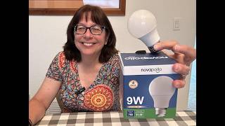Light bulbs - see them up close! novapollo A19 LED Light Bulbs,60 Watt Equivalent LED Bulbs,Daylight