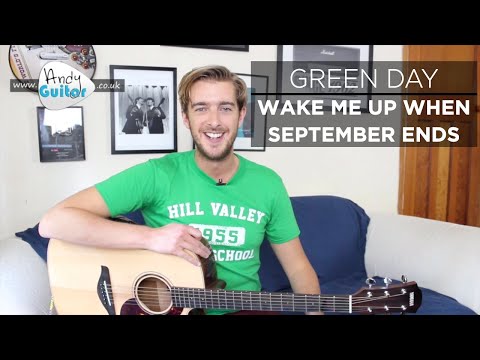 Wake Me Up When September Ends Green Day Guitar Tutorial (How to play) EASY song