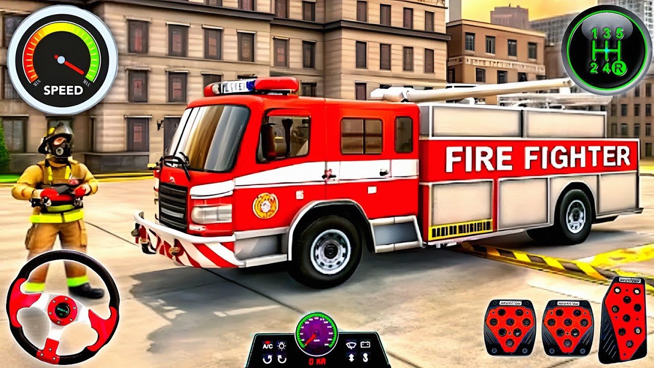 Fire Truck Rescue Driving Simulator 3D - 911 Emergency Firefighter ...