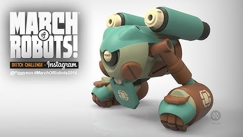 March of Robots -  March 18 Robot - ZBrush Sculpt Timelapse