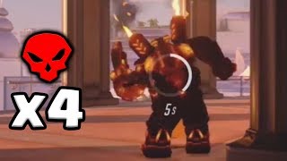 AFK Dancing Torbjorn Gets A MULTI-Kill - Overwatch Funny Moments #54