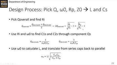HMC E157 Lec08 V04 Pi and T Matching Network Analysis and Design Equations