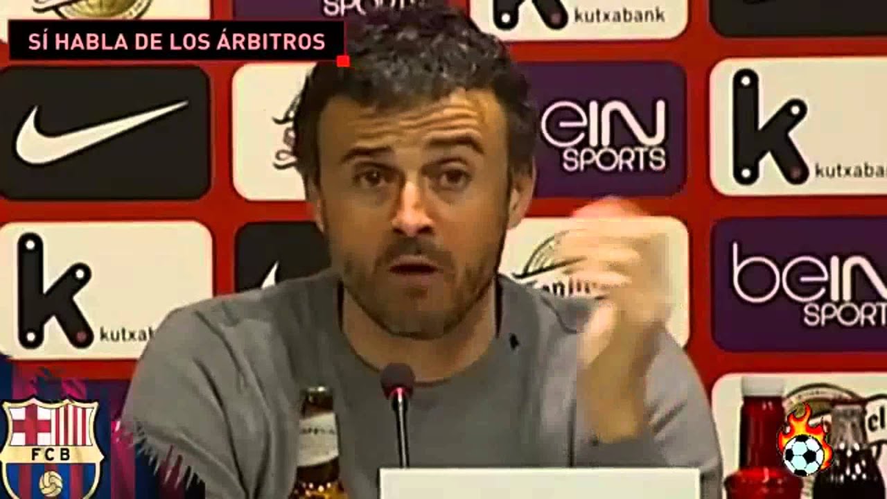 Entrenador del Barcelona Luis Enrique miente por los árbitros 2016