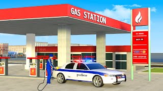 Gas Station Police Car Parking | Car Simulator Game | Police Car Wash Service - Android Gameplay #1 screenshot 5
