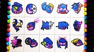 How to draw Corrupted Icons from Friday Night Funkin #7