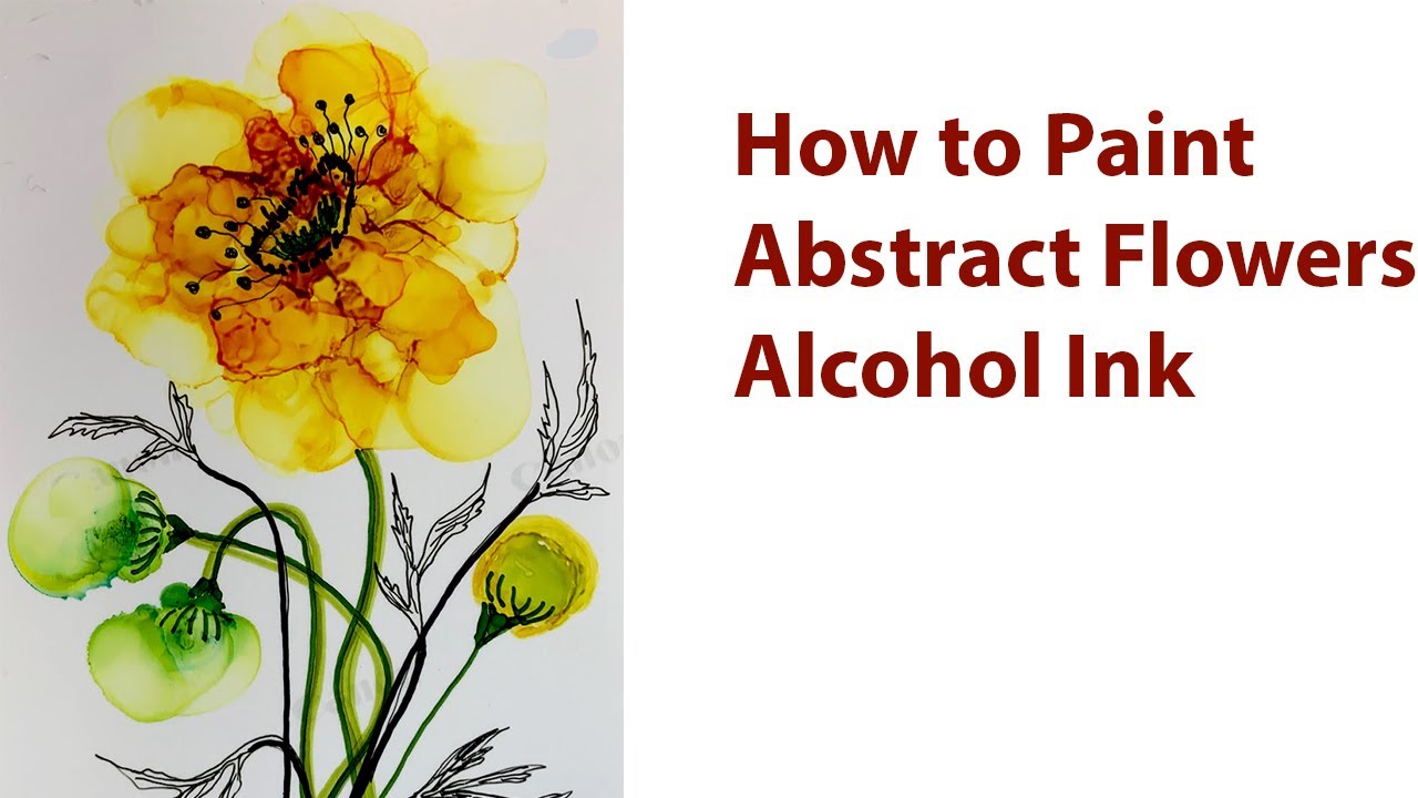 Abstract alcohol ink flowers, abstract alcohol ink art tutorial - YouTube