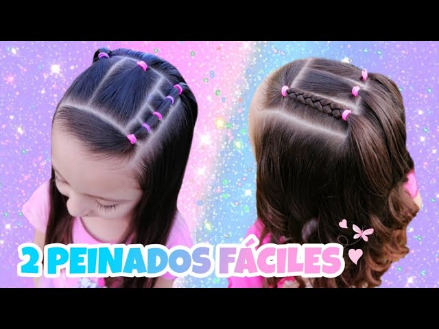 3 PEINADOS FÁCILES PARA NIÑAS 💖✨🌈 RECOPILACIÓN 💕3 EASY HAIRSTYLES FOR  GIRLS 