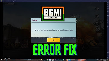 BGMI ERROR CODE: RESTRICT AREA FIX