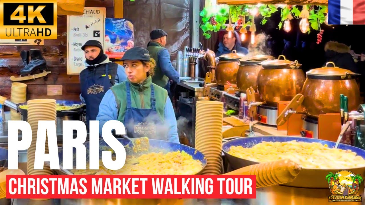 Tuileries Christmas Market Walking Tour Paris in 4K