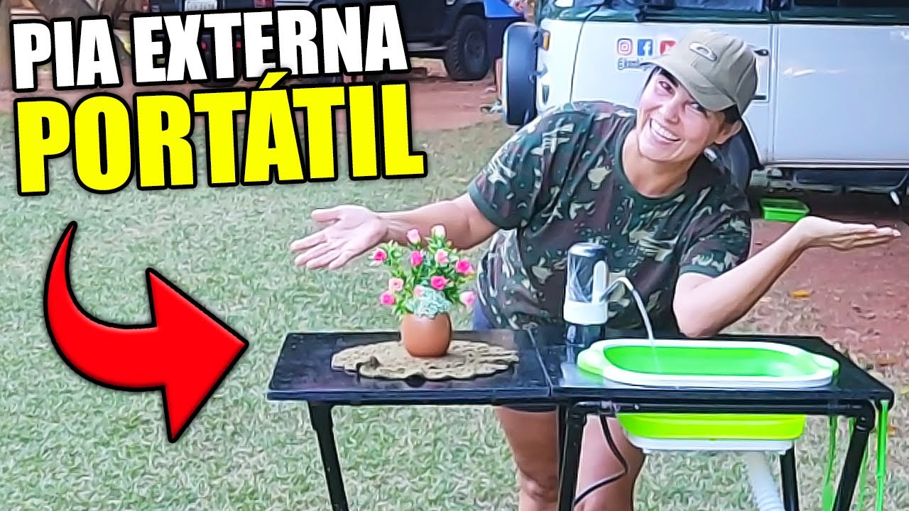 PIA EXTERNA PORTÁTIL PARA CAMPING, FACIL DE FAZER!!
