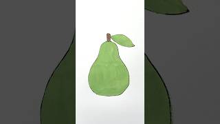 Pear colouring 🍐💚 | Colouring kids #art #drawing #shorts #coloring #artist #glitter #painting