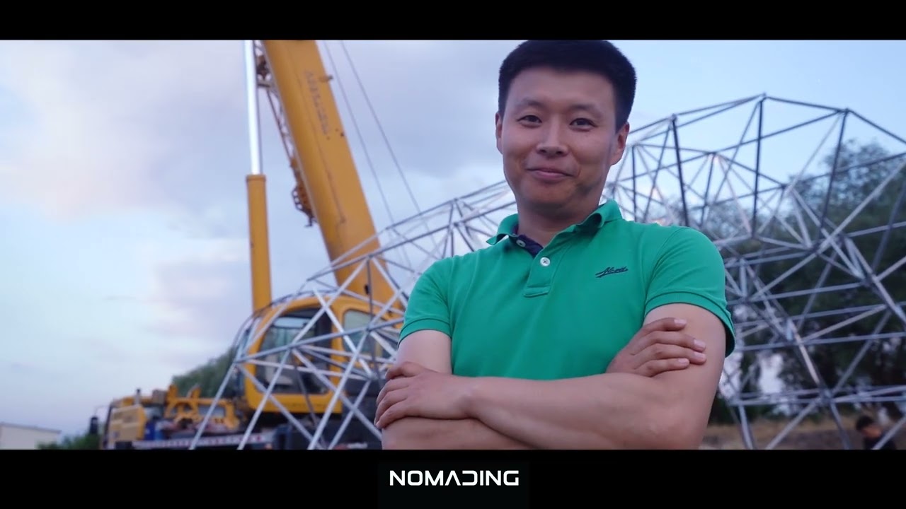 The NOMADING hangar lifted the weight of a 9-ton KAMAZ