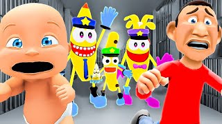 Baby and Daddy Escape EVIL BANANA FAMILY! screenshot 4