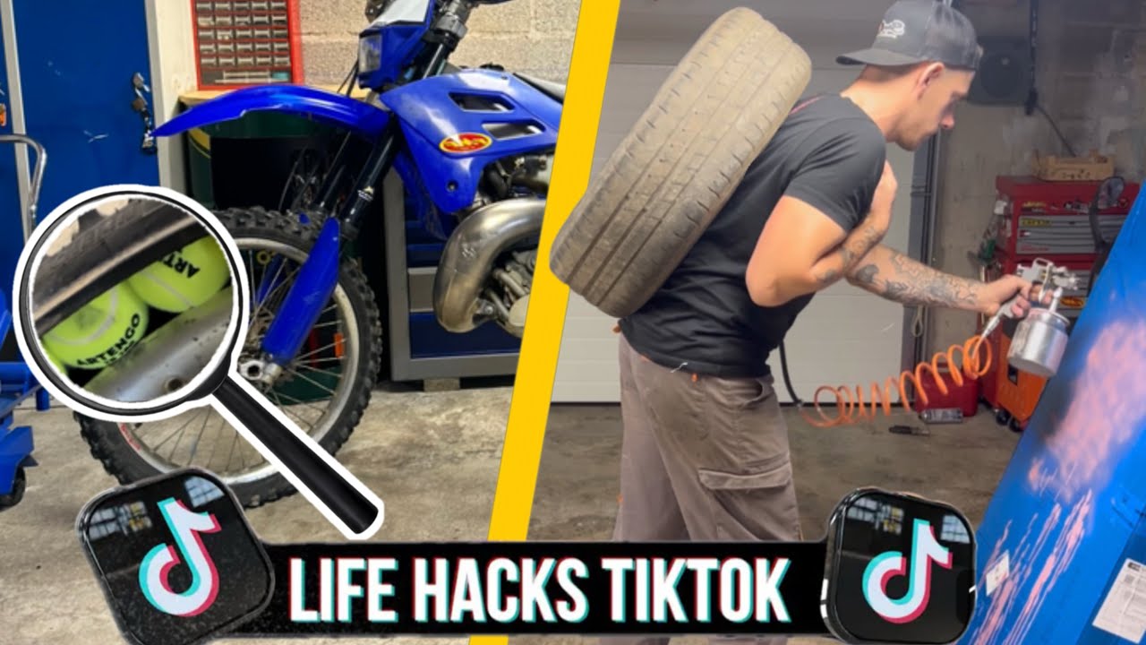 JE TESTE LES LIFE HACKS MOTO TIKTOK 🏍️😂