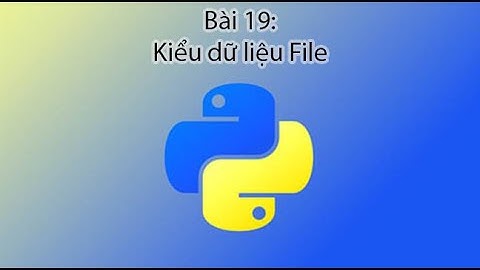 Python Bài 19 Kiểu dữ liệu File