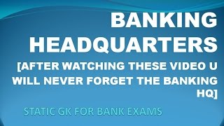 Banks Headquarters of Nationlised Banks Video With Easy Code Words in Telugu