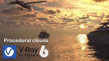How to use Procedural clouds step by step！V-Ray 6 for 3ds Max beta Tutorial ! @V-RayArchViz