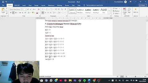 menjelaskan fungsi rekursif- DERET FIBONACCI