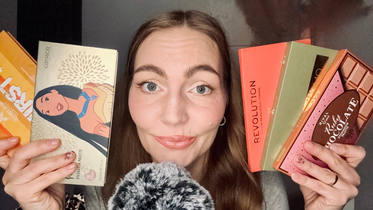 ASMR✨XL Lidschatten Paletten Sammlung  aussortieren 🧹(Whispering, tingly show and Tell)