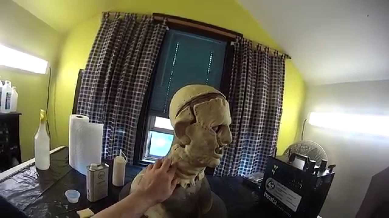 Real Talk - seam lines and patch work on a latex mask/Prop