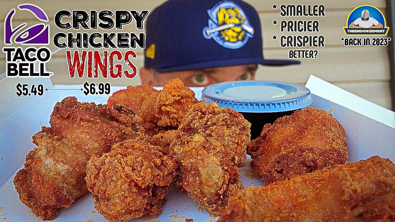 Taco Bell® Crispy Chicken Wings 2023 Review! 🌮🔔🍗 Smaller Wings for