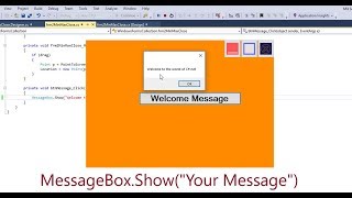 How to show message using a button in C# winform