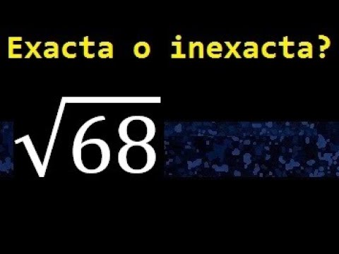 raiz cuadrada de 68 es exacta o inexacta? √68 - YouTube