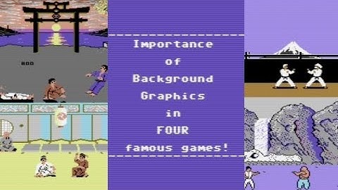 Meaning of background graphics in 4 famous Commodore 64 games