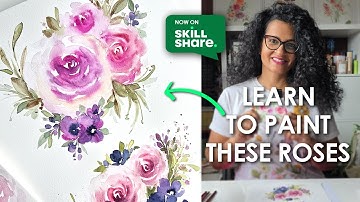 Loose Watercolour Roses on Skillshare