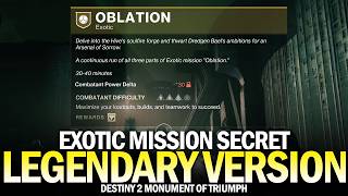 How to Unlock Secret Legendary Timed Version of Oblation Exotic Mission [Destiny 2]