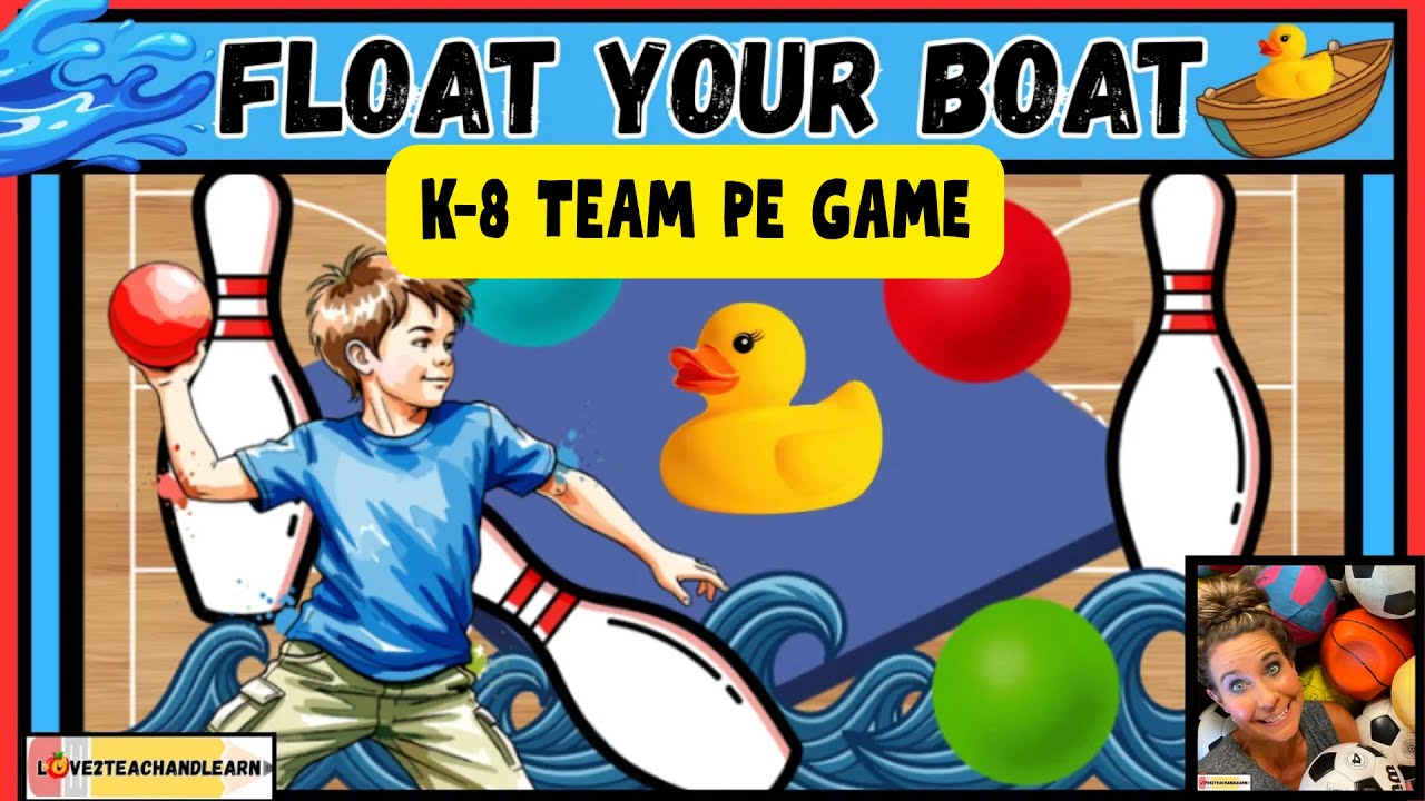 FLOAT YOUR BOAT: Fun K-8 Team PE Game (Throwing, Teamwork, Strategy, Locomotor Skills) #pegames
