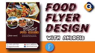 Food Flyer design with android || pixellab screenshot 4