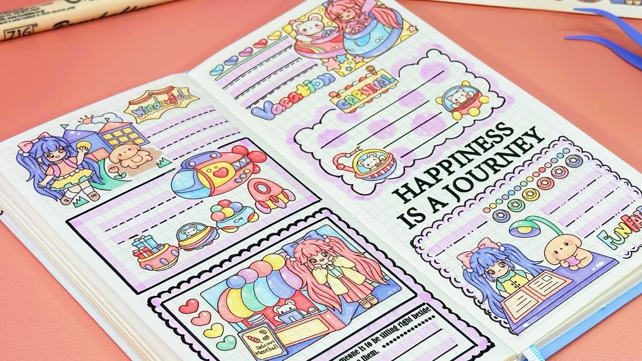 stickers journaling 💕cute kawaii sticker🌈 Immersive ASMR bullet journal