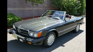 1988 Mercedes-Benz 560Sl Black Pearl Over Burgundy Leather