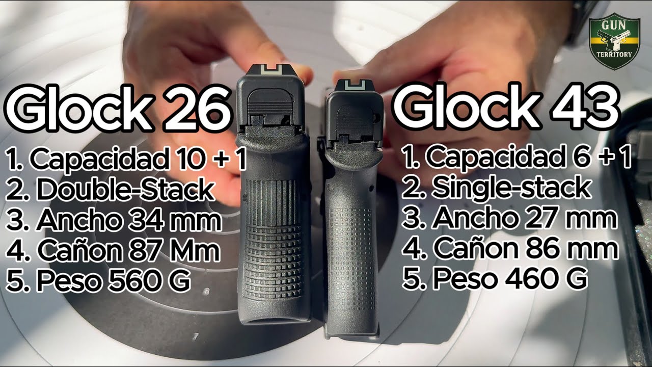 Glock 43 vs Glock 26 - Glock 43 la mejor Glock Sub-Compacta ?