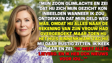 "Ma, als je rekening leeg was, hoe zou je kijken?" Mijn zoon lachte en pakte al mijn geld af