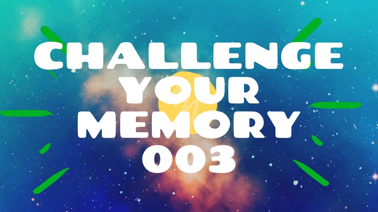 Let's test how good is your memory | Improve your memory by fun memory ...