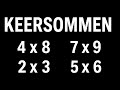Keersommen rekentraining, 1uur lang!  | “Train Your Brain: Multiplication Tables”