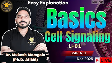 🔴 Cell Communication & Signaling | Basics of Cell Signalling | CSIR NET Unit 4 | Dr. Mukesh Mamgain
